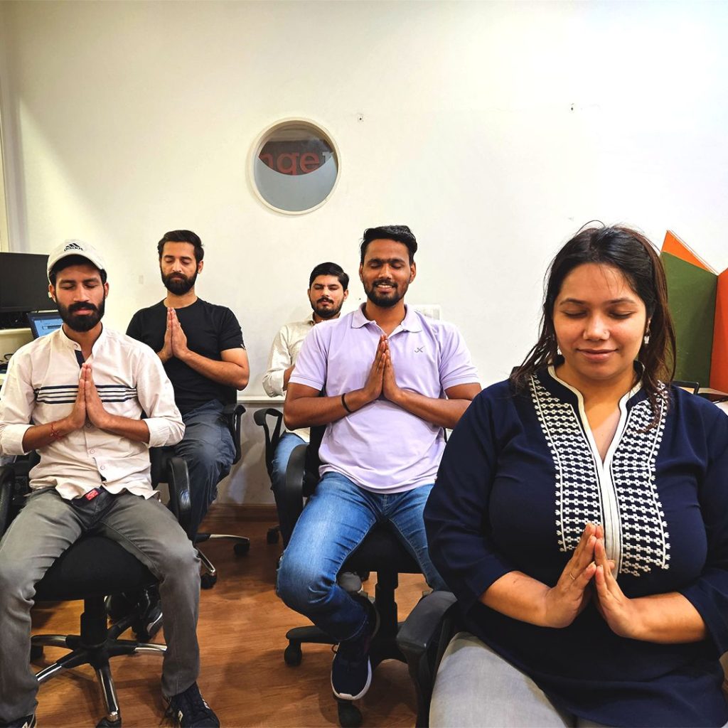 Chair yoga magic at work on International Yoga Day